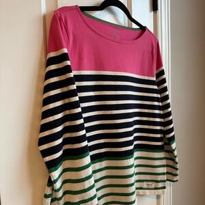 Talbot’s 100% Heavyweight Cotton Striped Boatneck Top